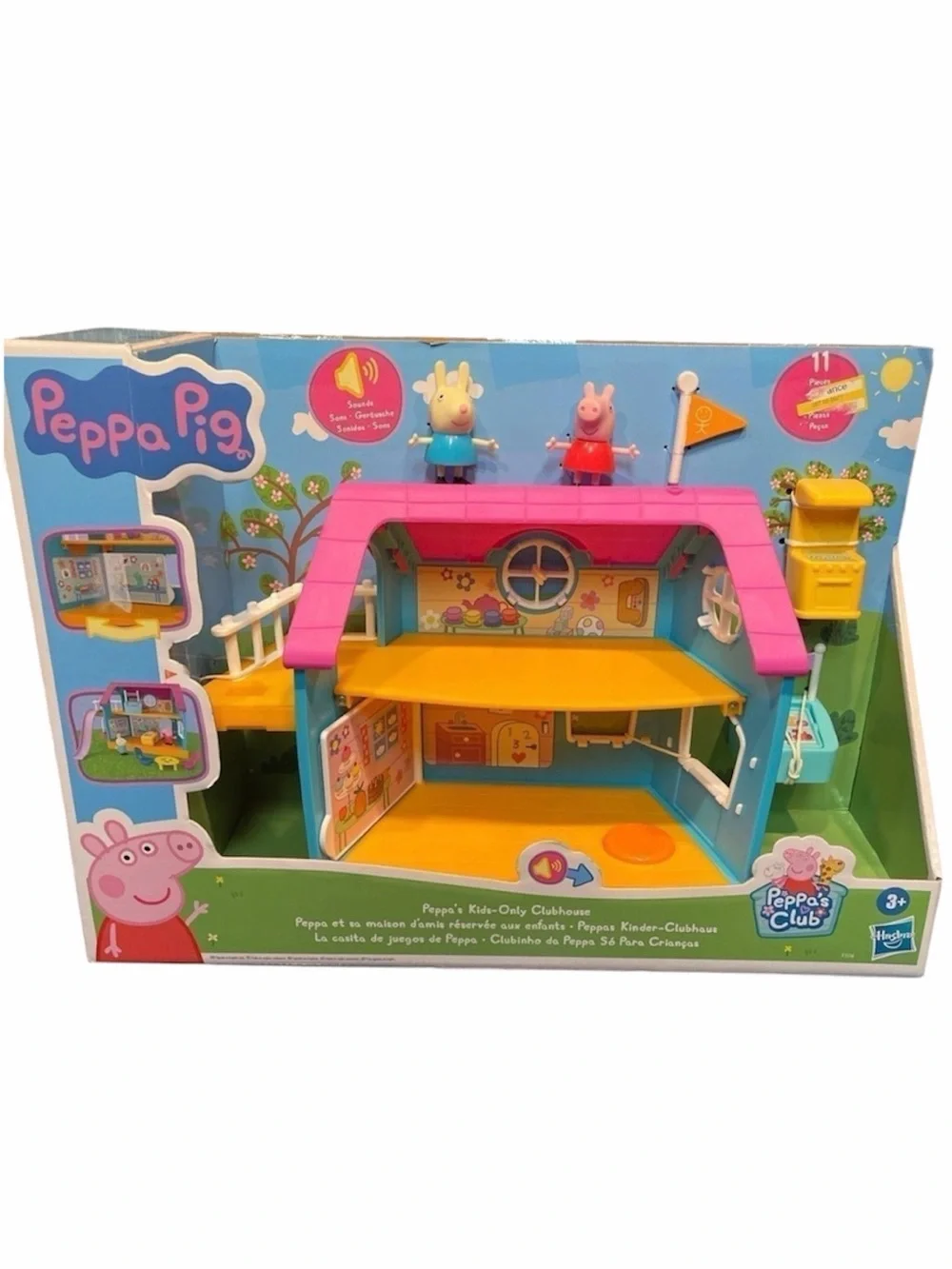 NEW Peppa Pig Kids Only Clubhouse Preschool Peppa fans Dollhouse Playset Figures